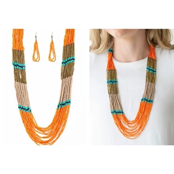 Long Beaded Necklace Set - Picture 1 of 5